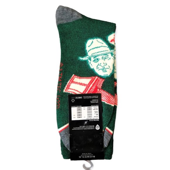 Boiworld A Christmas Story Major Award Leg Lamp Men's Crew Socks 8-12 NWT - Picture 2 of 3